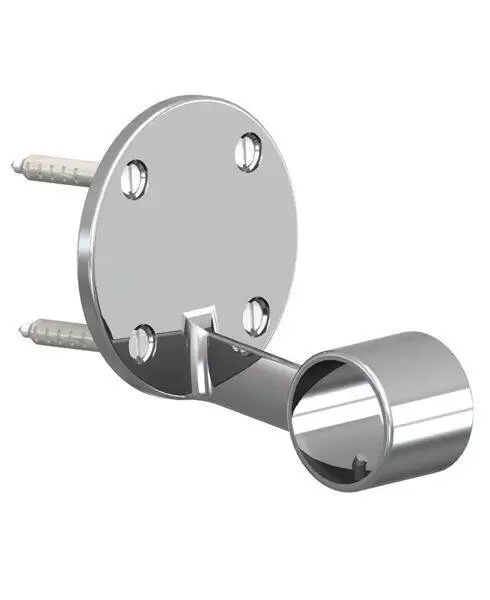 Suporte para corrimão interno latão cromado para piscinas de Alvenaria