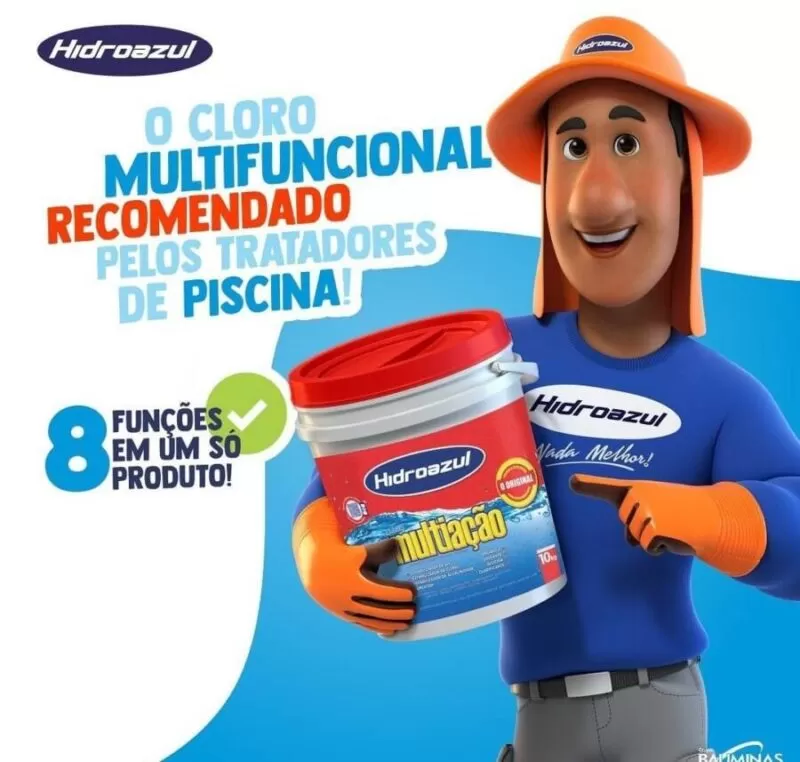 Cloro para Piscina Multiação HidroAzul 10 kg